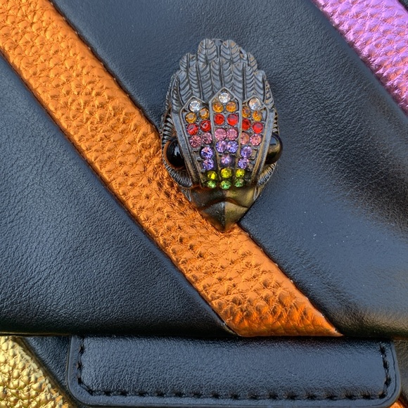 Kurt Geiger handbag crossbody metallic stripes black - Picture 6 of 16